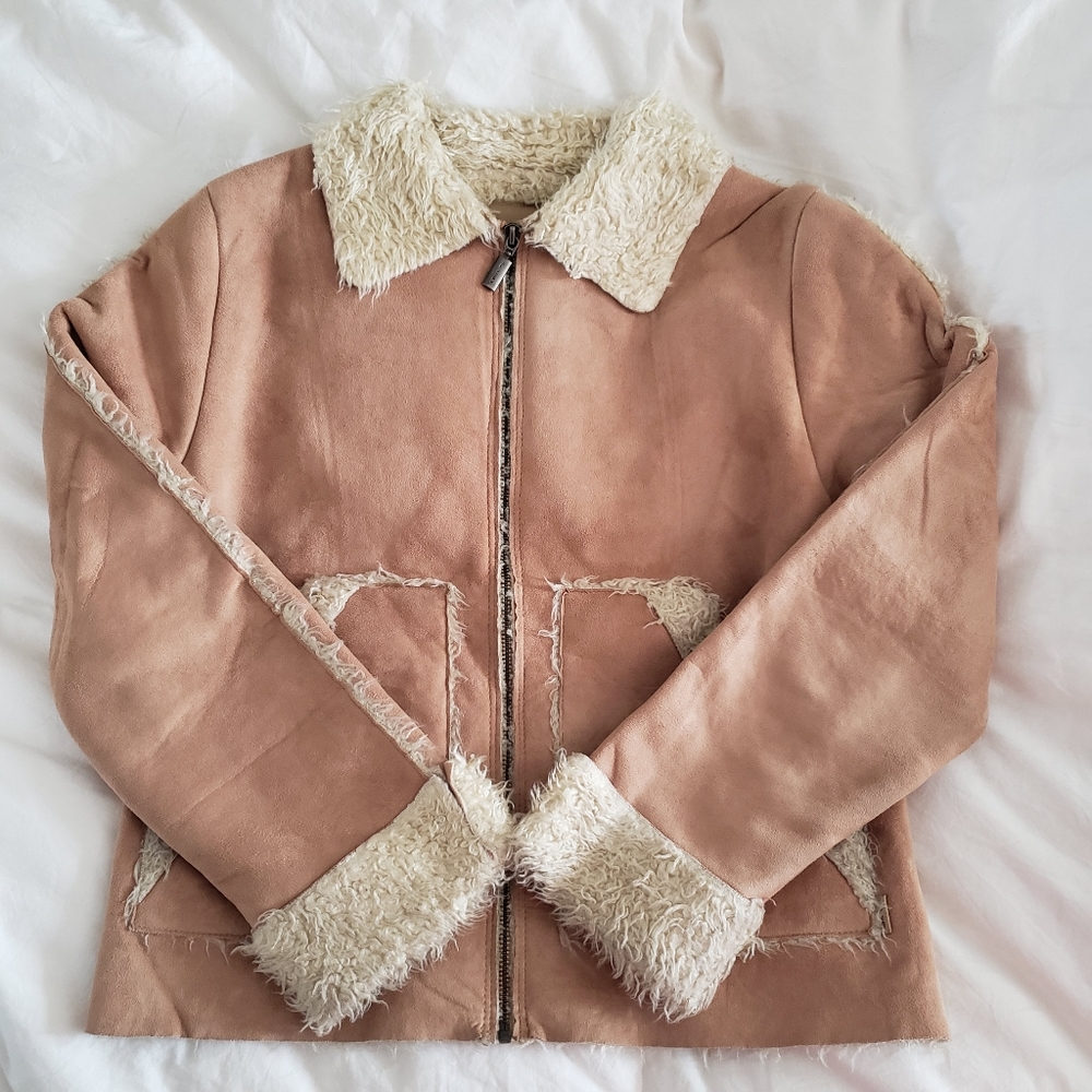 Luxurious SAND Faux Suede and Faux Fur